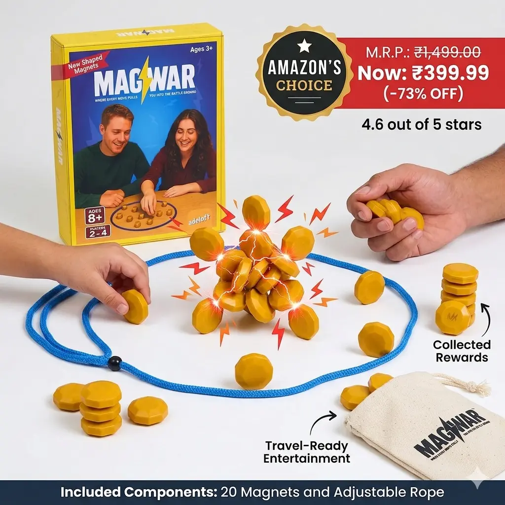 MAGWAR magnetic chess board game magnets gameplay
